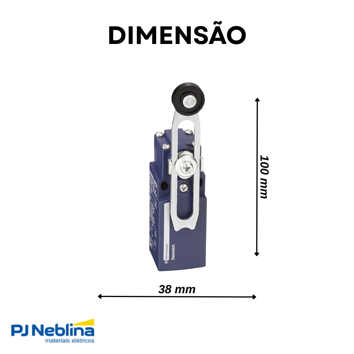 Chave Fim De Curso Alavanca Ajustável C/Roldana 3A 1Na+1Nf Ip65 - Telemecanique