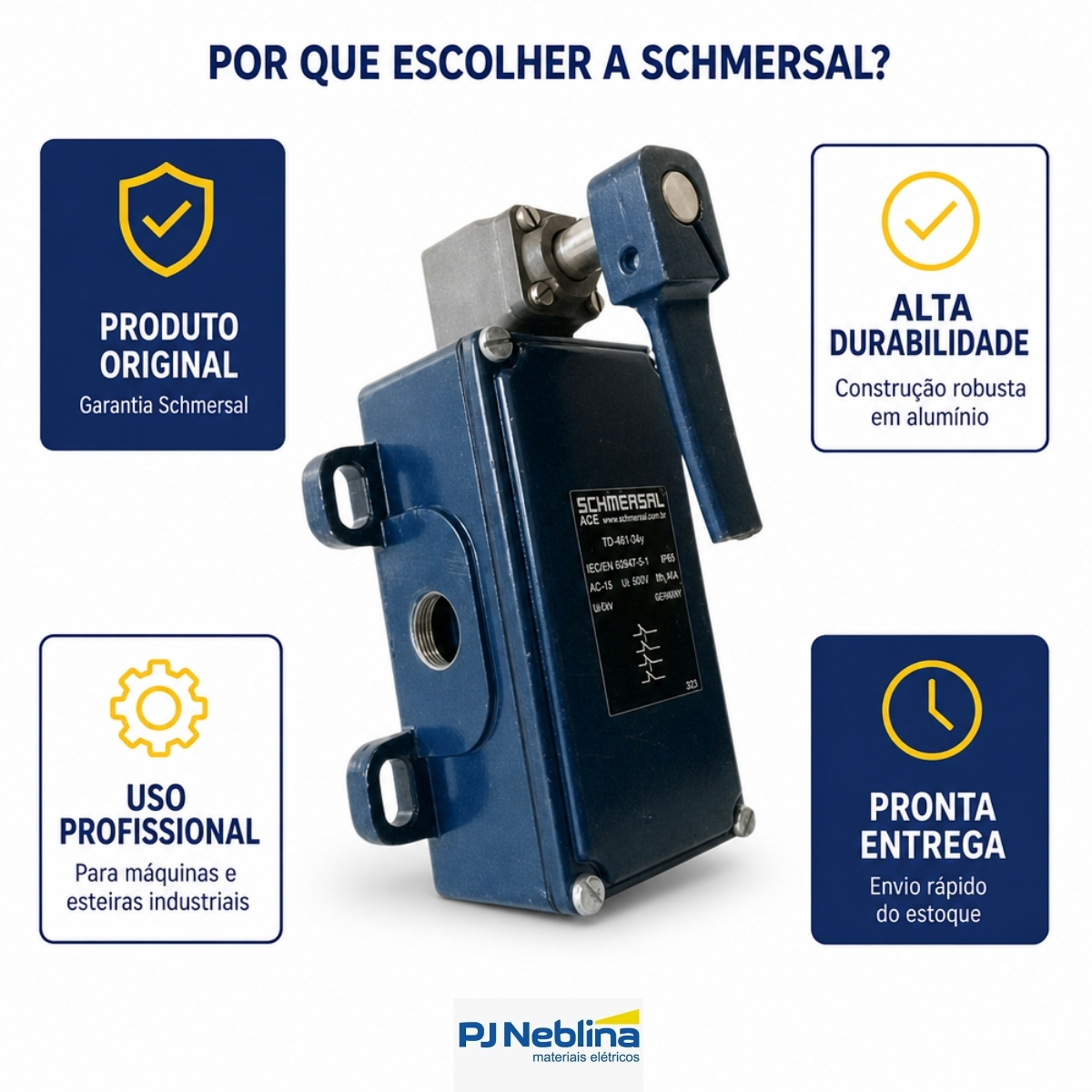 Chave Fim De Curso Alavanca V C/Trava 4A 2Na+2Nf Ip65 - Ace Schmersal