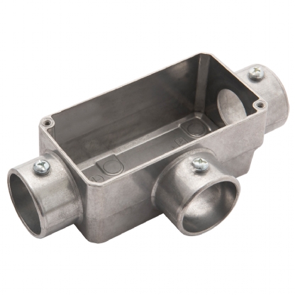 Condulete Alumínio Fixo Tipo T 3/4 Sem Rosca Sem Pintura Sem Tampa Sem Vedação - Daisa