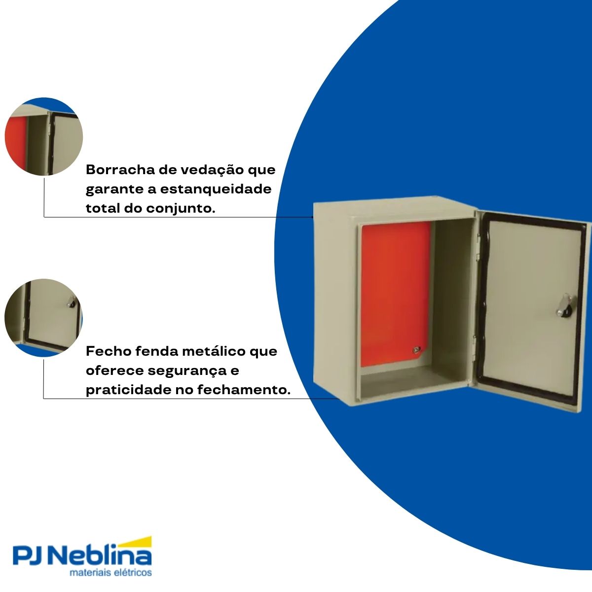 Quadro Comando Sobrepor Aço Carbono Bg (Ral 7032) 600X500X250Mm Fecho Fenda Porta Lisa Placa Montagem Lr (Ral 2004) - Cemar
