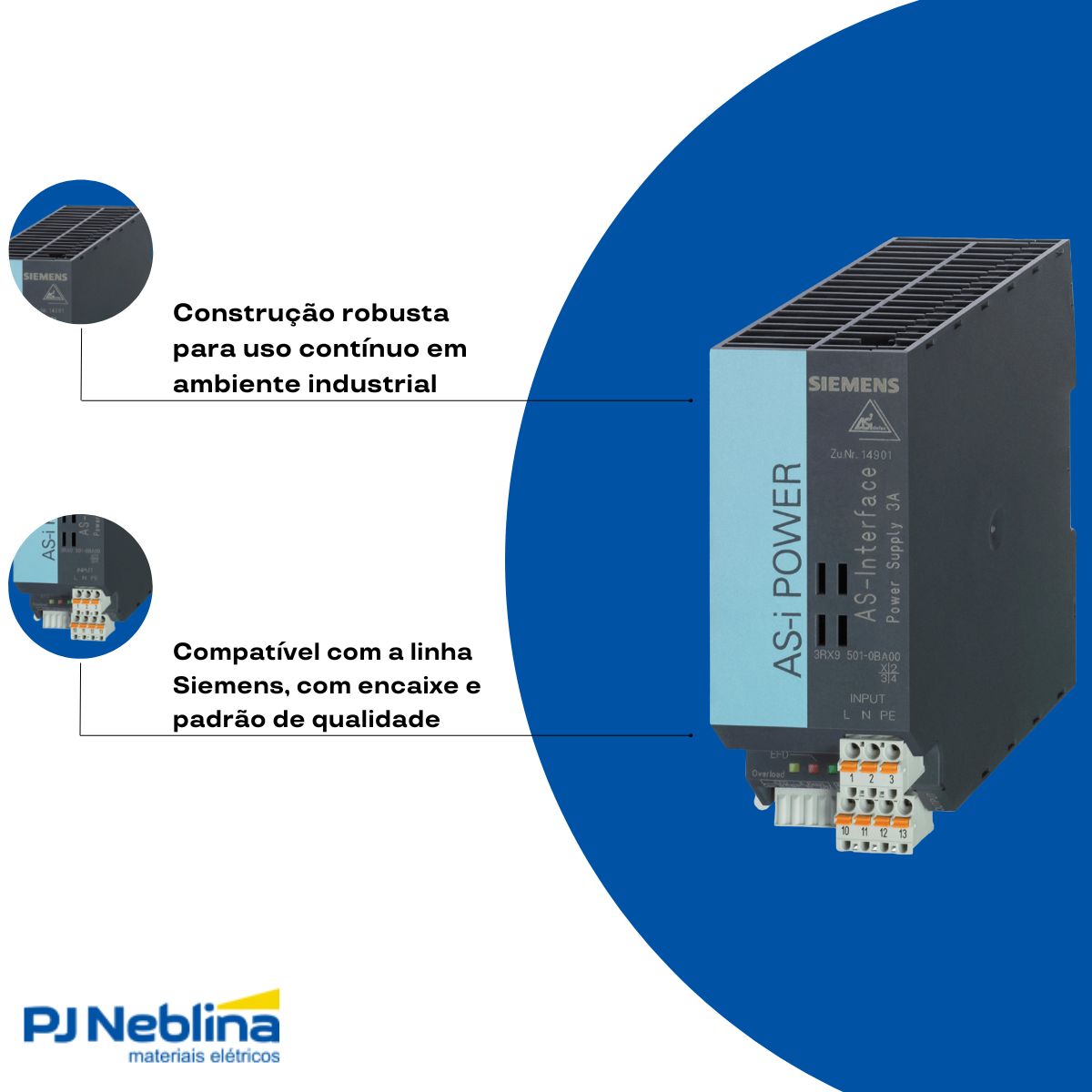 Fonte Alimentação Chaveada Interface 14,4W 3A 120/230V 30Vcc 50/60Hz - Siemens