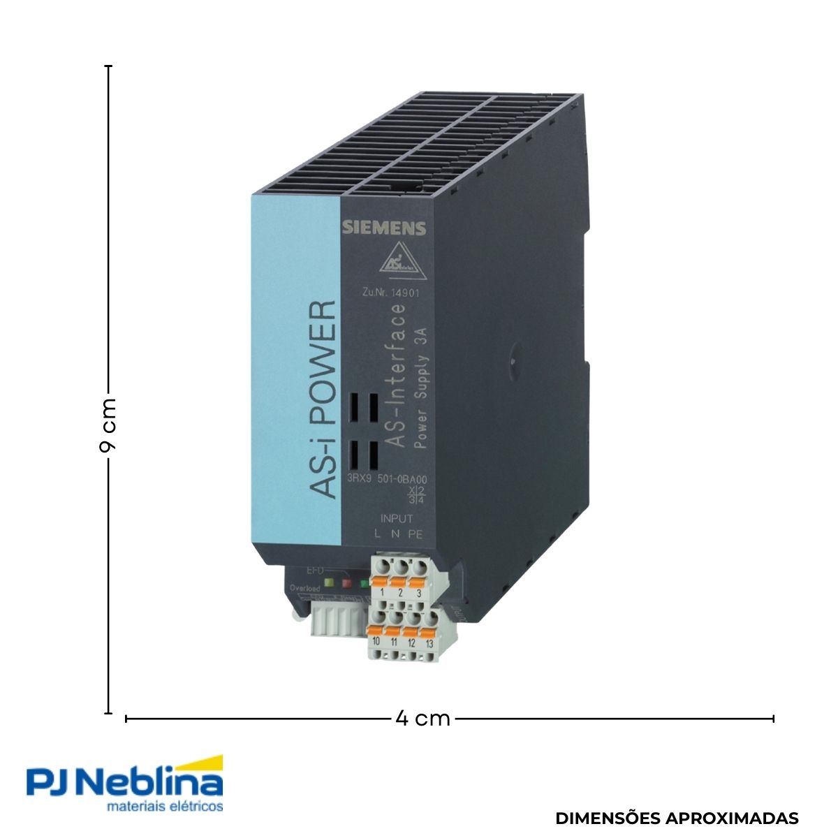 Fonte Alimentação Chaveada Interface 14,4W 3A 120/230V 30Vcc 50/60Hz - Siemens