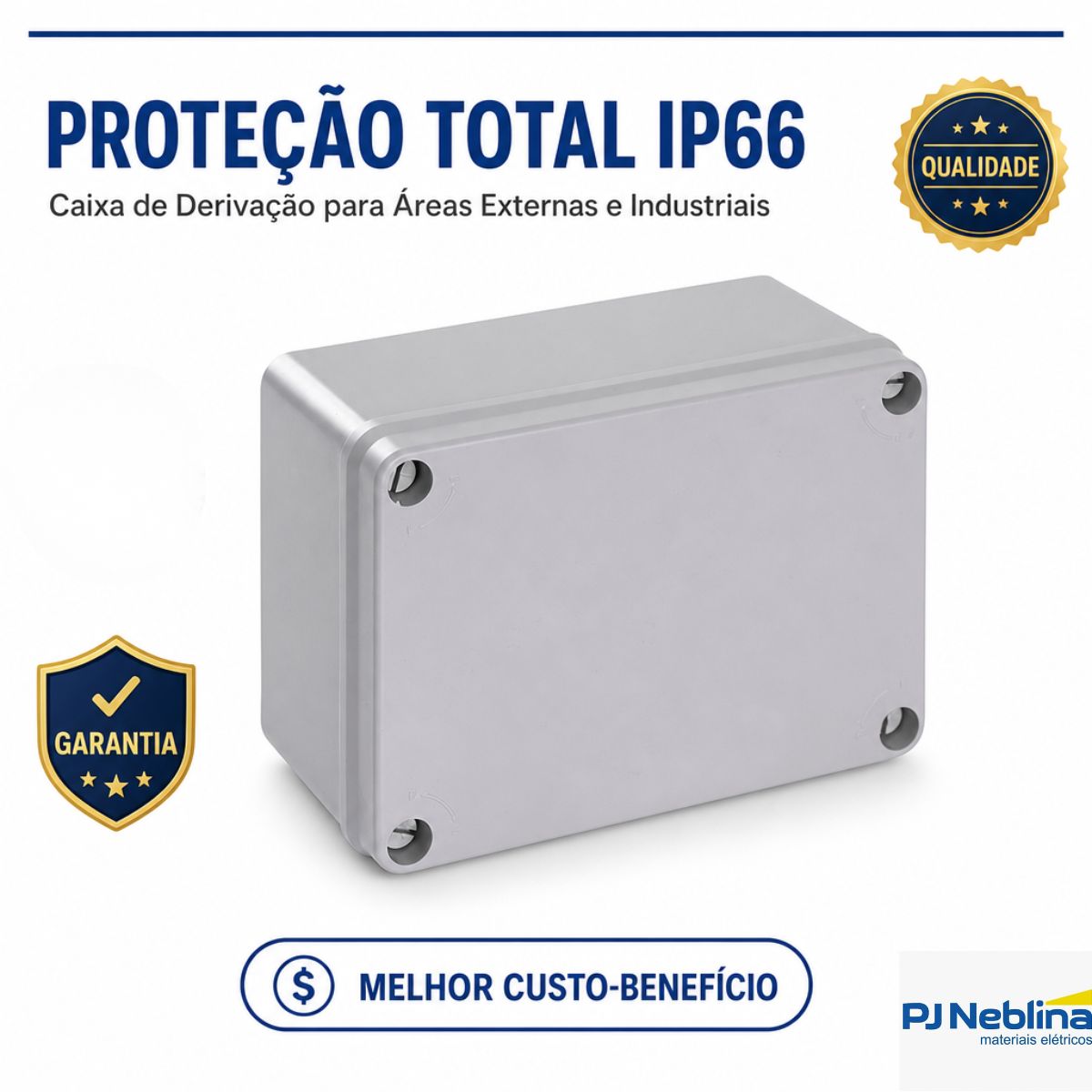 Caixa De Derivação Tampa Opaca Cbox-Ob-Alt 150X110X70Mm Com Dobradiça Ip66 914053 - Cemar