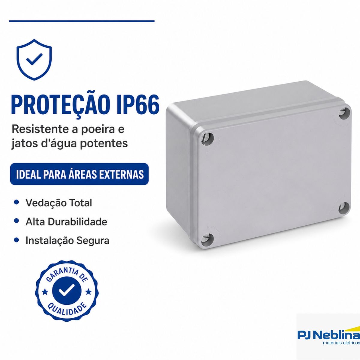 Caixa De Derivação Tampa Opaca Cbox-Ob-Alt 150X110X70Mm Com Dobradiça Ip66 914053 - Cemar