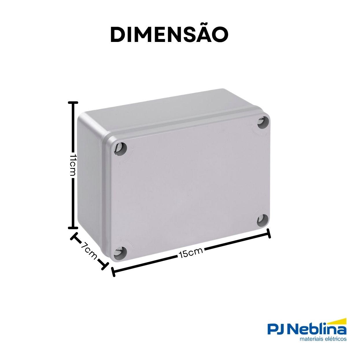 Caixa De Derivação Tampa Opaca Cbox-Ob-Alt 150X110X70Mm Com Dobradiça Ip66 914053 - Cemar