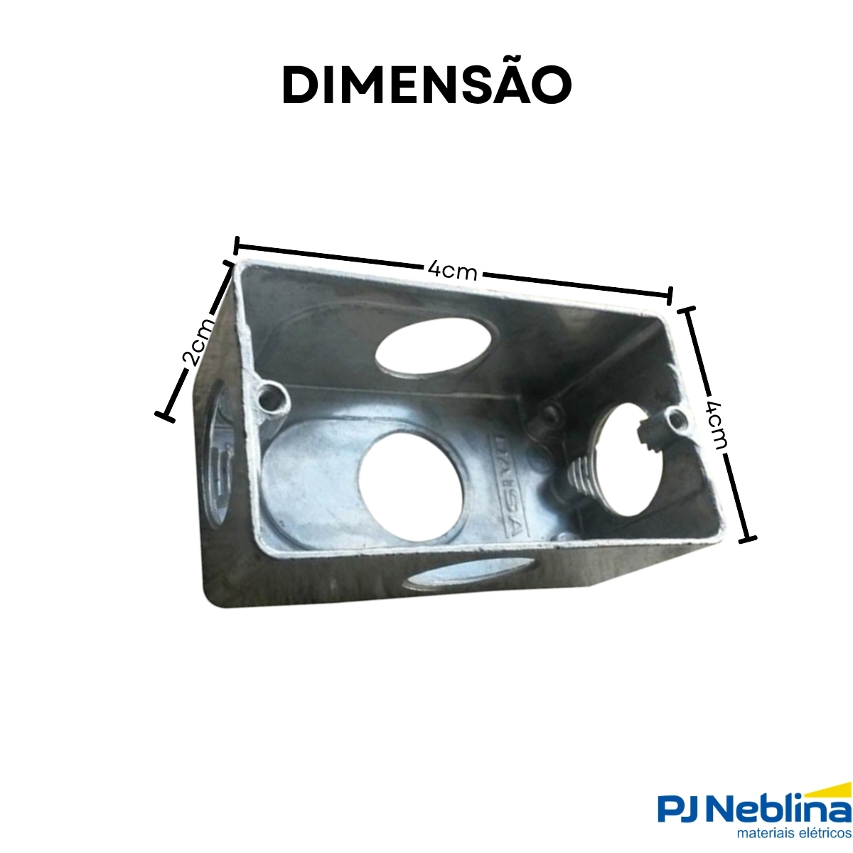 Condulete Tipo X Fixo Alumínio 3/4 Sem Rosca Sem Pintura Sem Tampa Sem Vedação Daisa
