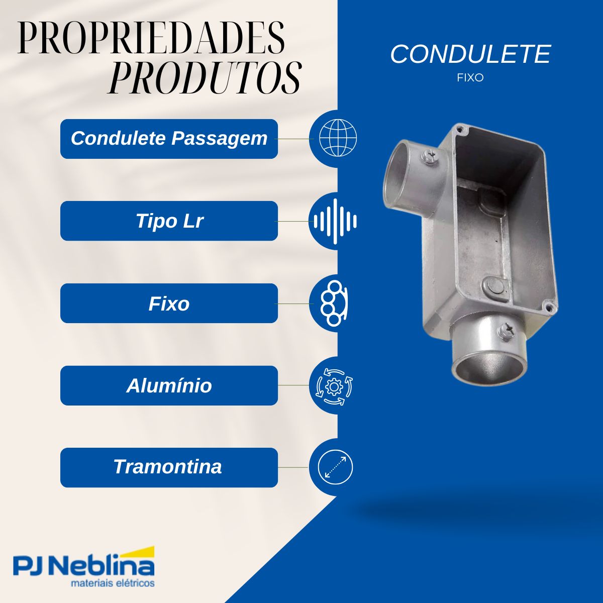 Condulete Aluminio Fixo Tipo Lr 1pol S/rosca S/pintura S/tam