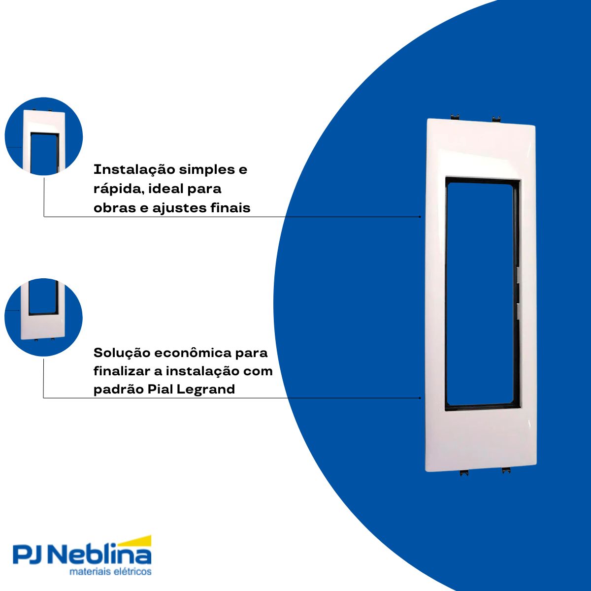 Placa Canaleta Tampa 65mm Mod Vela 4 Postos Bc Dlp Evolutiva