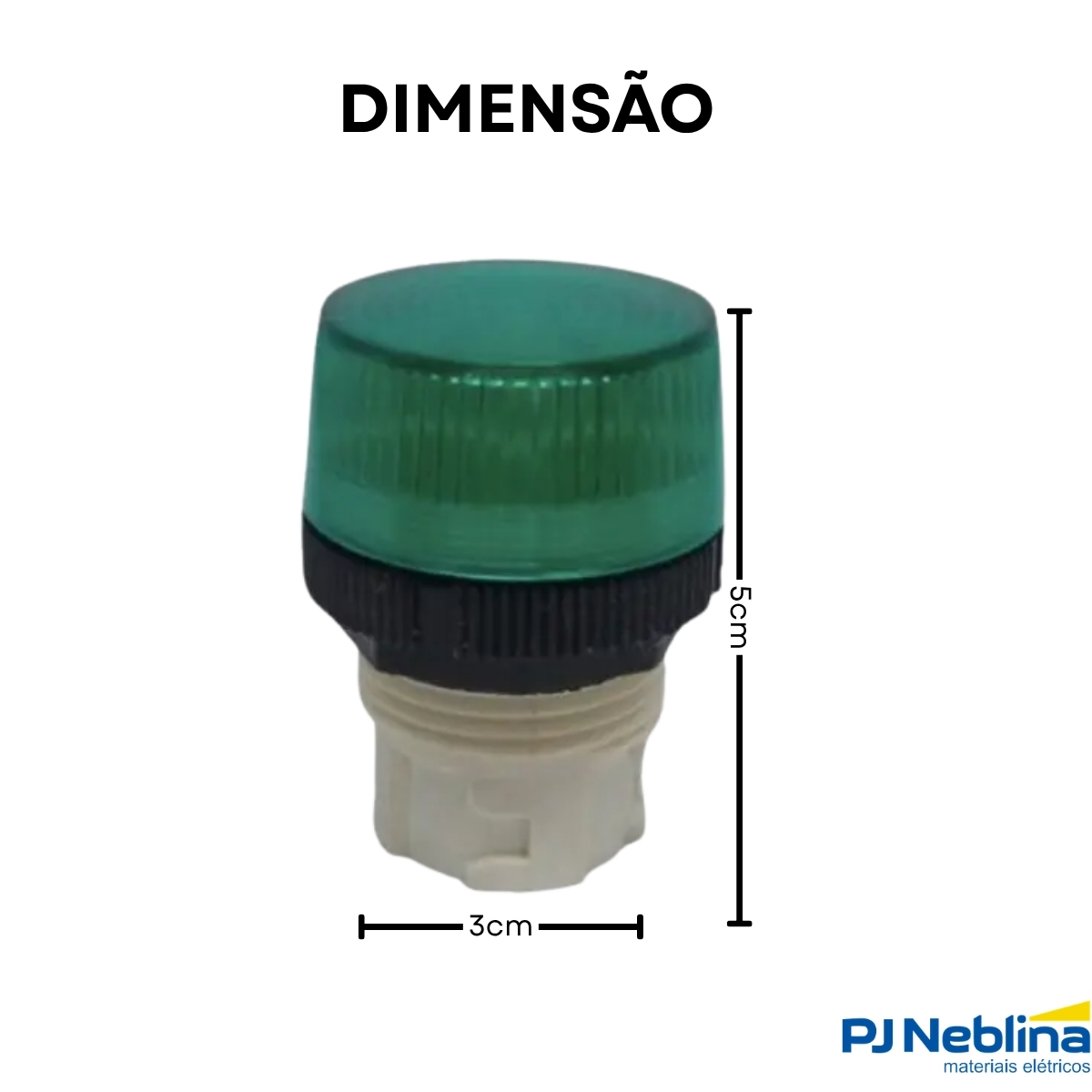 Sinaleiro Monobloco Saliente Redondo 22Mm Plástico Verde Metalizado Cromado Ip65 - Ace Schmersal