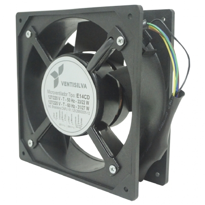 Microventi Axial 162X162X55mm 110/220V 257/123Ma 3320/3150Rpm Nylon - Ventisilva