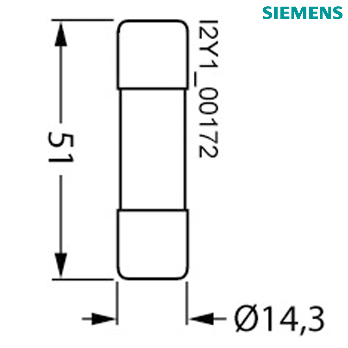 Fusível Cartucho Sitor Ultra Rápido Ar 40A 690V 14x51mm 3NC1440 Siemens
