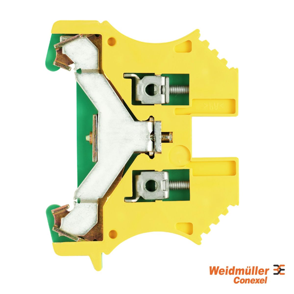 Conector Borne Passagem Terra 2 Conexões 2,50mm 800V Verde/Amarelo - Conexel