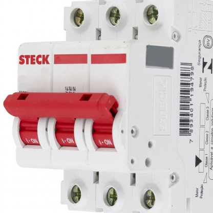 Disjuntor Mini Din Tripolar 125A Curva C 10Ka 230/400V SDD3C125 - Steck