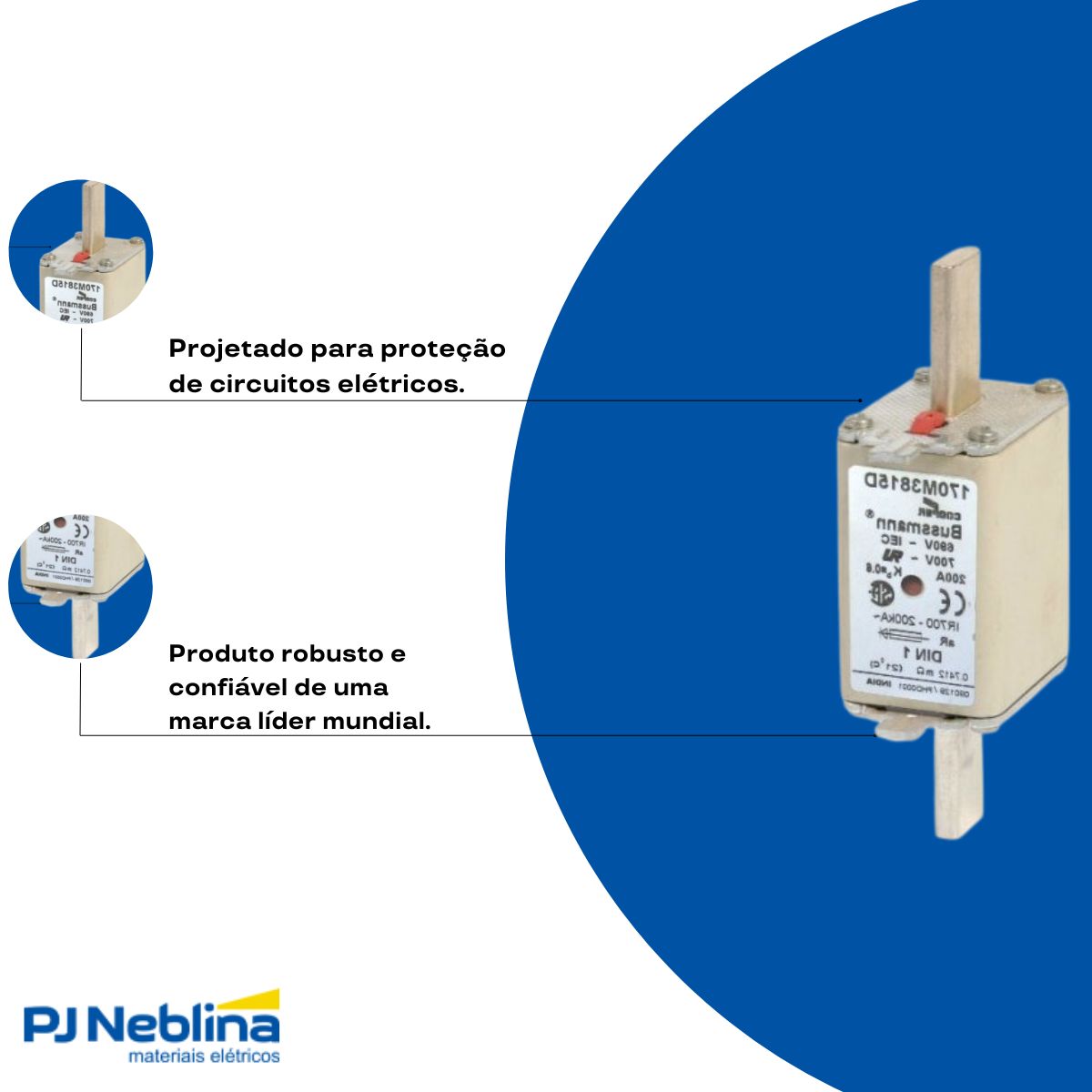 Fusivel Nh Ultra Rapido Ar 63a 690v 200ka T-000