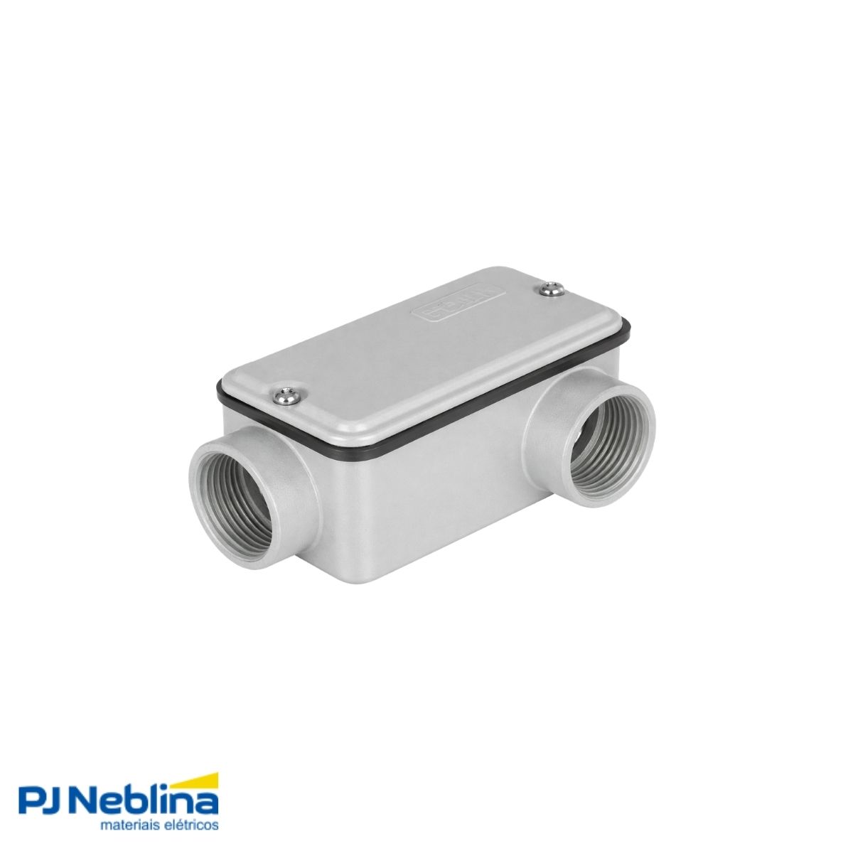 Condulete Alumínio Fixo Tipo Lr 1.1/4 C/Rosca Npt C/Pintura Cinza C/Tampa C/Vedação Tgvp (Ip54) - Wetzel