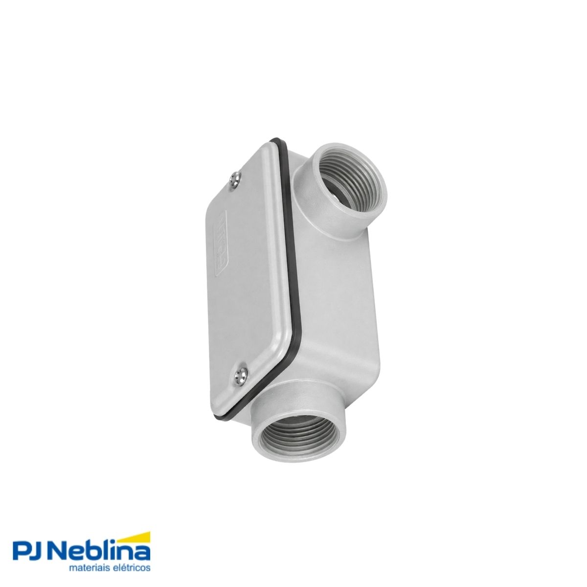 Condulete Alumínio Fixo Tipo Lr 1.1/4 C/Rosca Npt C/Pintura Cinza C/Tampa C/Vedação Tgvp (Ip54) - Wetzel