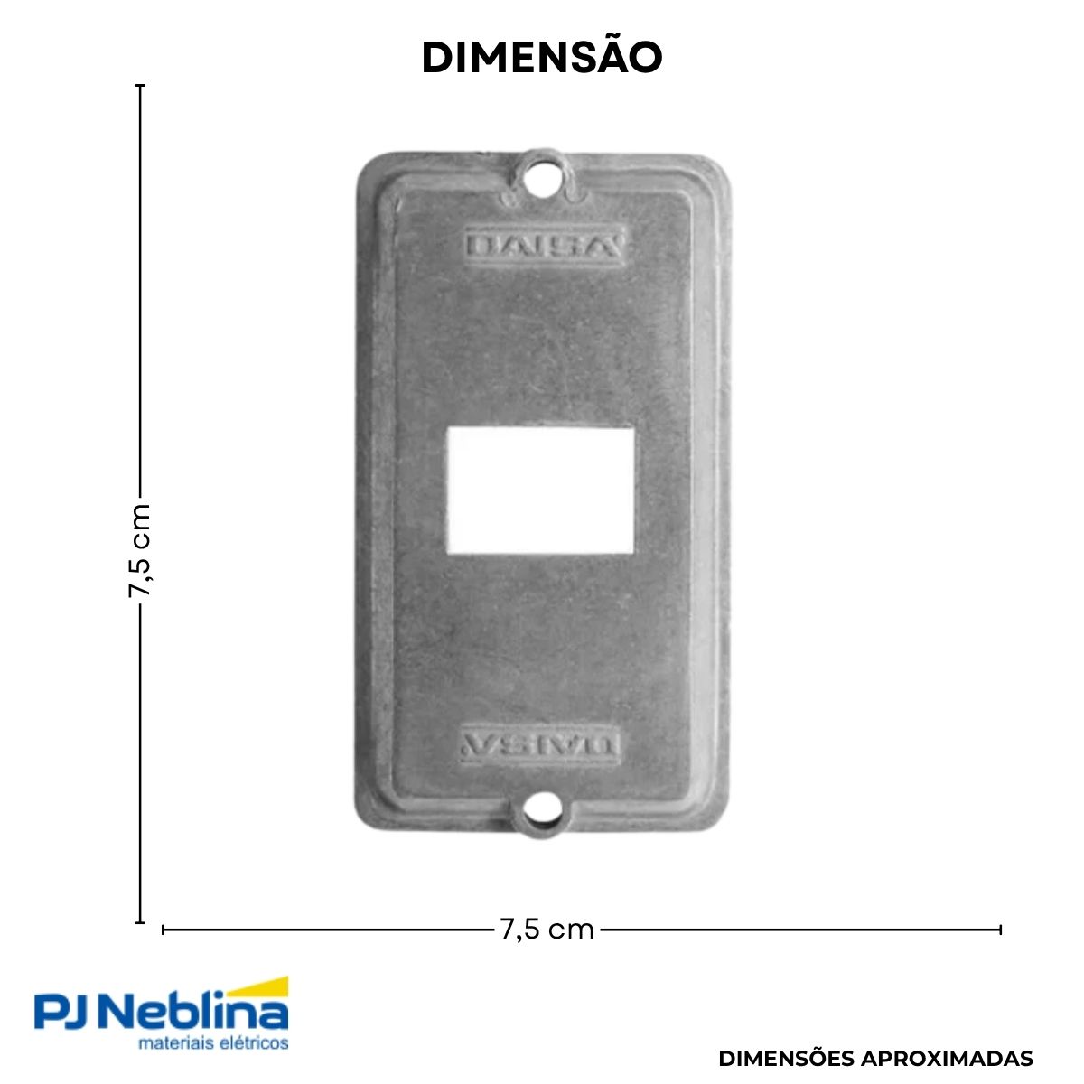 Tampa Condulete 1 Tom Rj11/Rj45 Alumínio 1Pol S/Pintura S/Vedação - Daisa