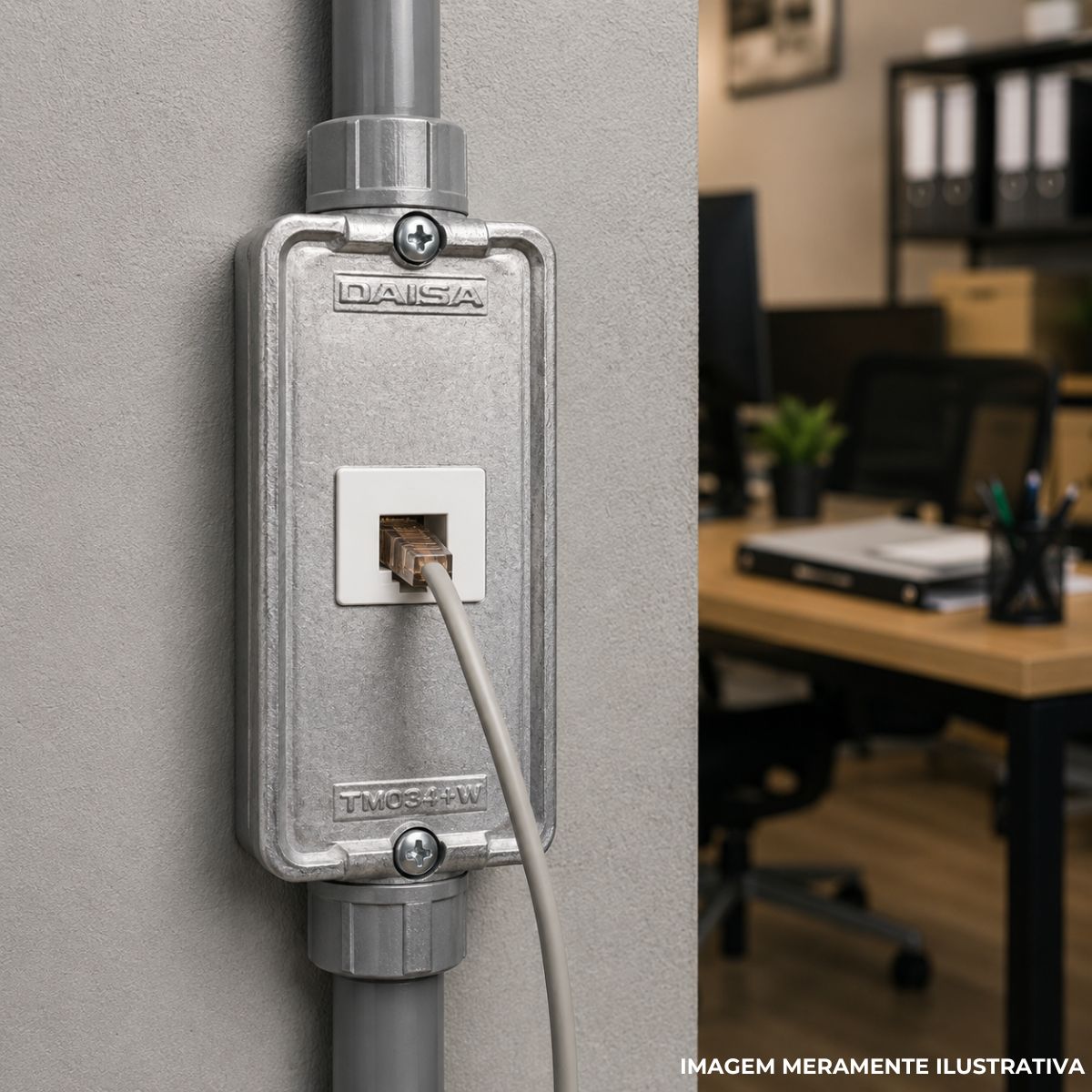 Tampa Condulete 1 Tom Rj11/Rj45 Alumínio 1Pol S/Pintura S/Vedação - Daisa