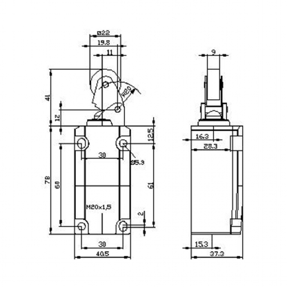 Chave Fim De Curso Alavanca Com Rolete 4A 1Na+2Nf Ip66/67 3SE51120LE01 - Siemens