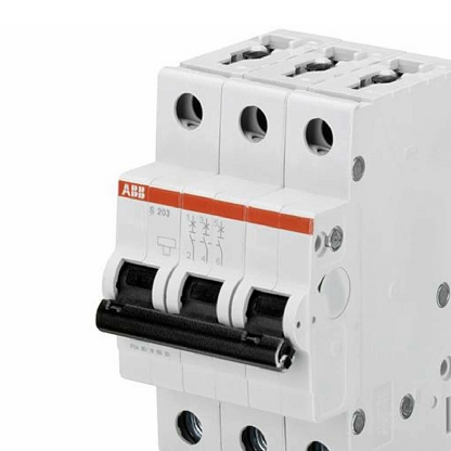 Disjuntor Mini Din Tripolar 20A Curva C 6Ka 230/400V S203-C20 - ABB