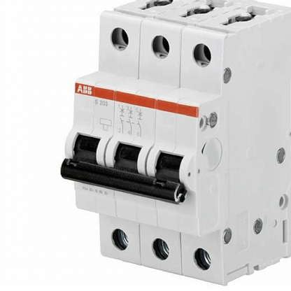 Disjuntor Mini Din Tripolar 20A Curva C 6Ka 230/400V S203-C20 - ABB