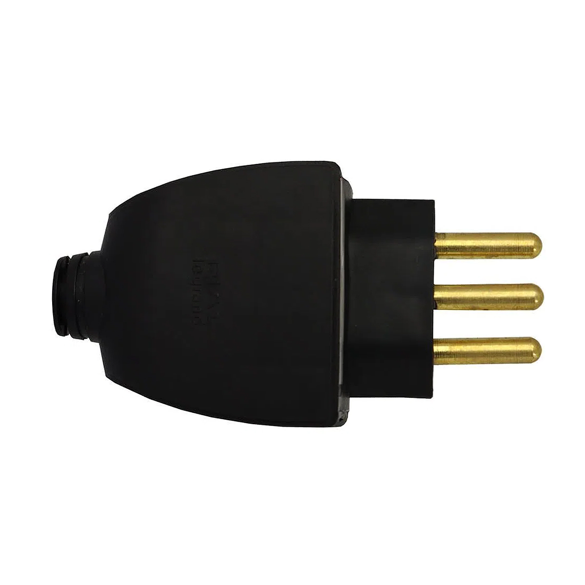 Plug Macho 20A 250V Preto Lateral/Axial Com Prensa Cabo - Pial