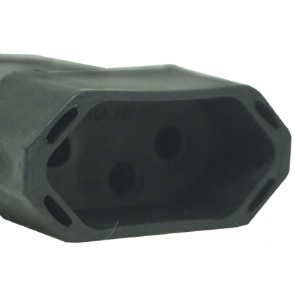 Plug Fêmea 10A 250V Cinza Axial Com Prensa Cabo - Pial