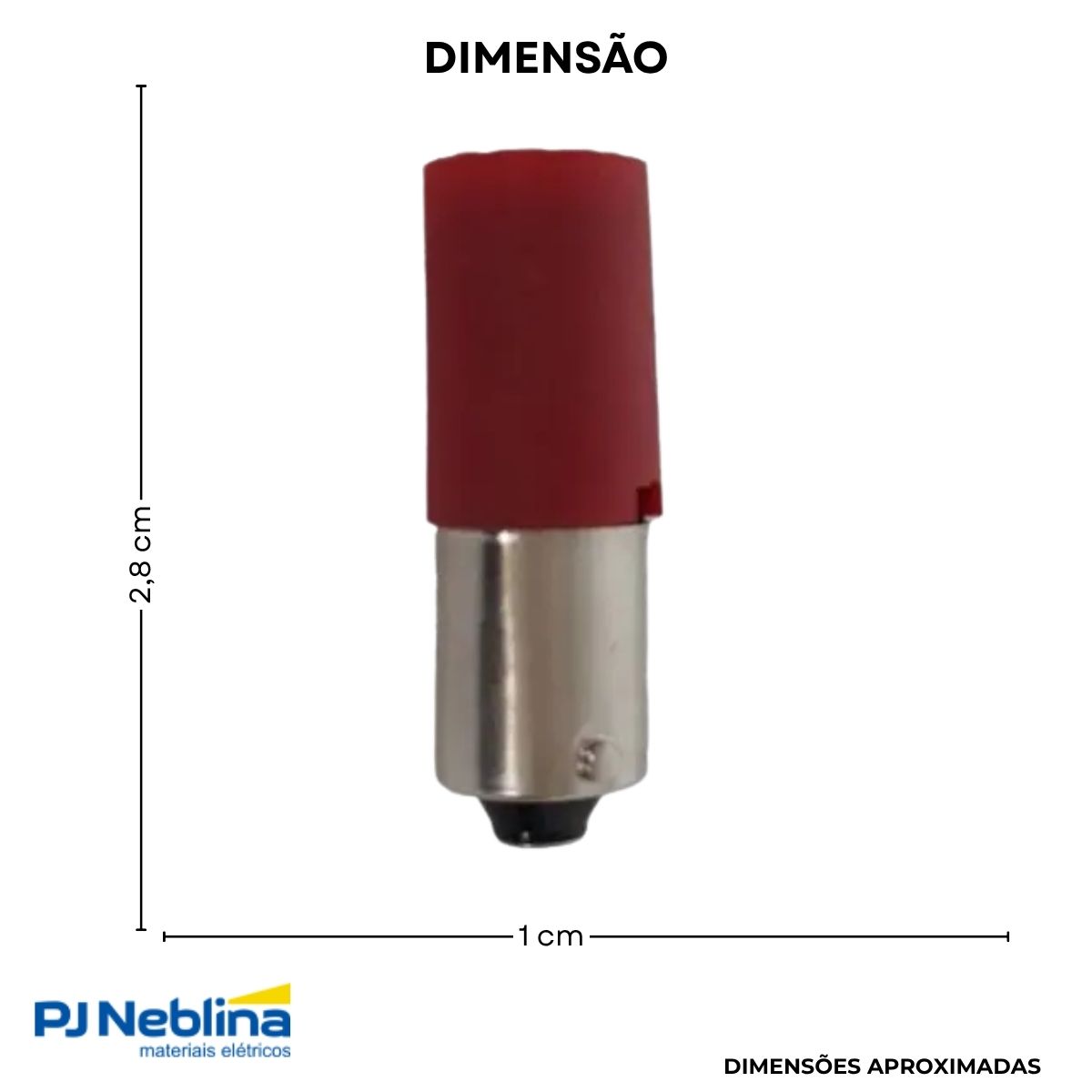 Lâmpada Led Sinalização Tubular 220V Ba9S Vermelha - Ace Schmersal