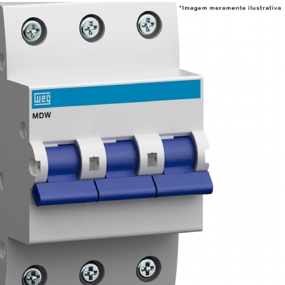 Disjuntor Mini Din Tripolar 80A Curva C 5Ka 230/400V MDW-C80-3 - WEG