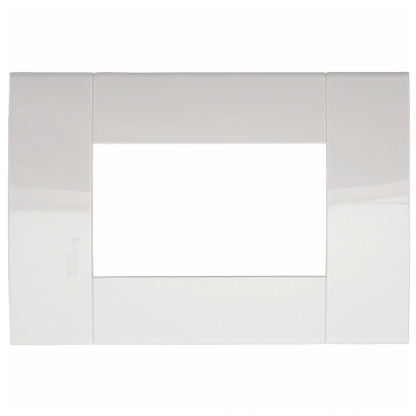 Placa Acabamento 3 Postos Horizontal 4X2 Decor Branco - Schneider Electric