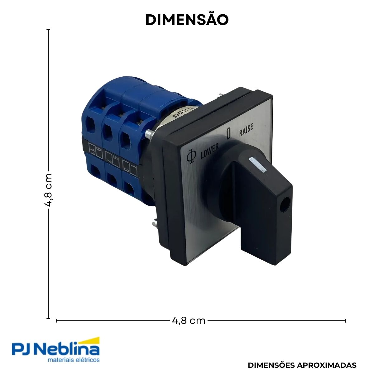 Chave Rotativa Transferência 3 Polos 20A 690V 3 Pos 30G Pt Frontal - Kraus Naimer