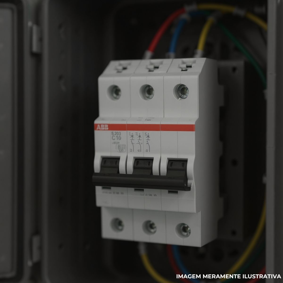 Disjuntor Mini Din Tripolar 16A Curva C 6Ka 230/400V - Abb