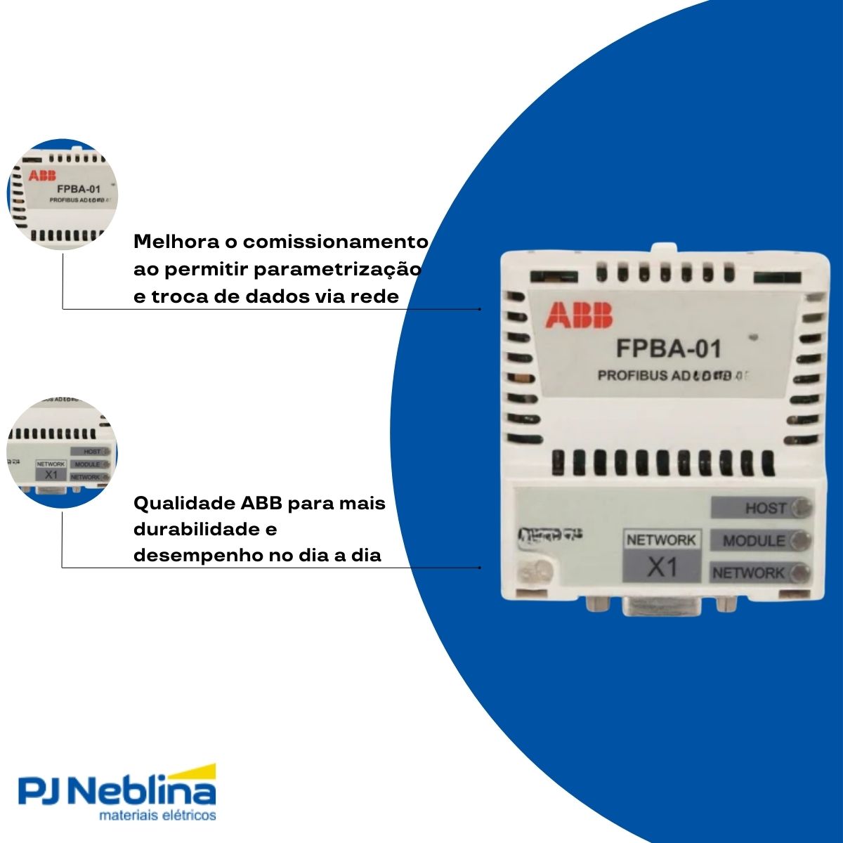 Módulo Interface Inversor Profibus - Abb