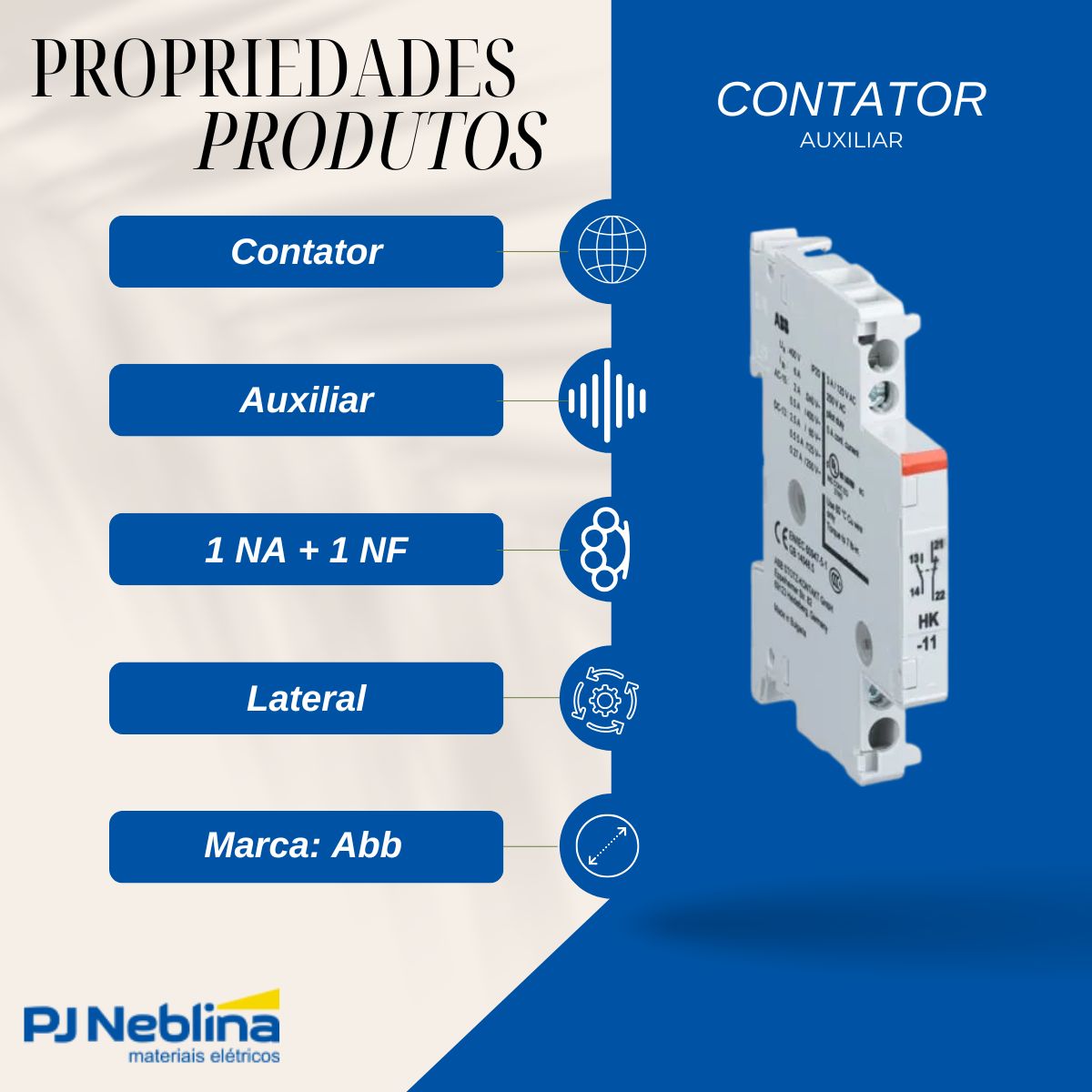 Contato Auxiliar Lateral a Esq 1na+1nf P/ms325 Montagem