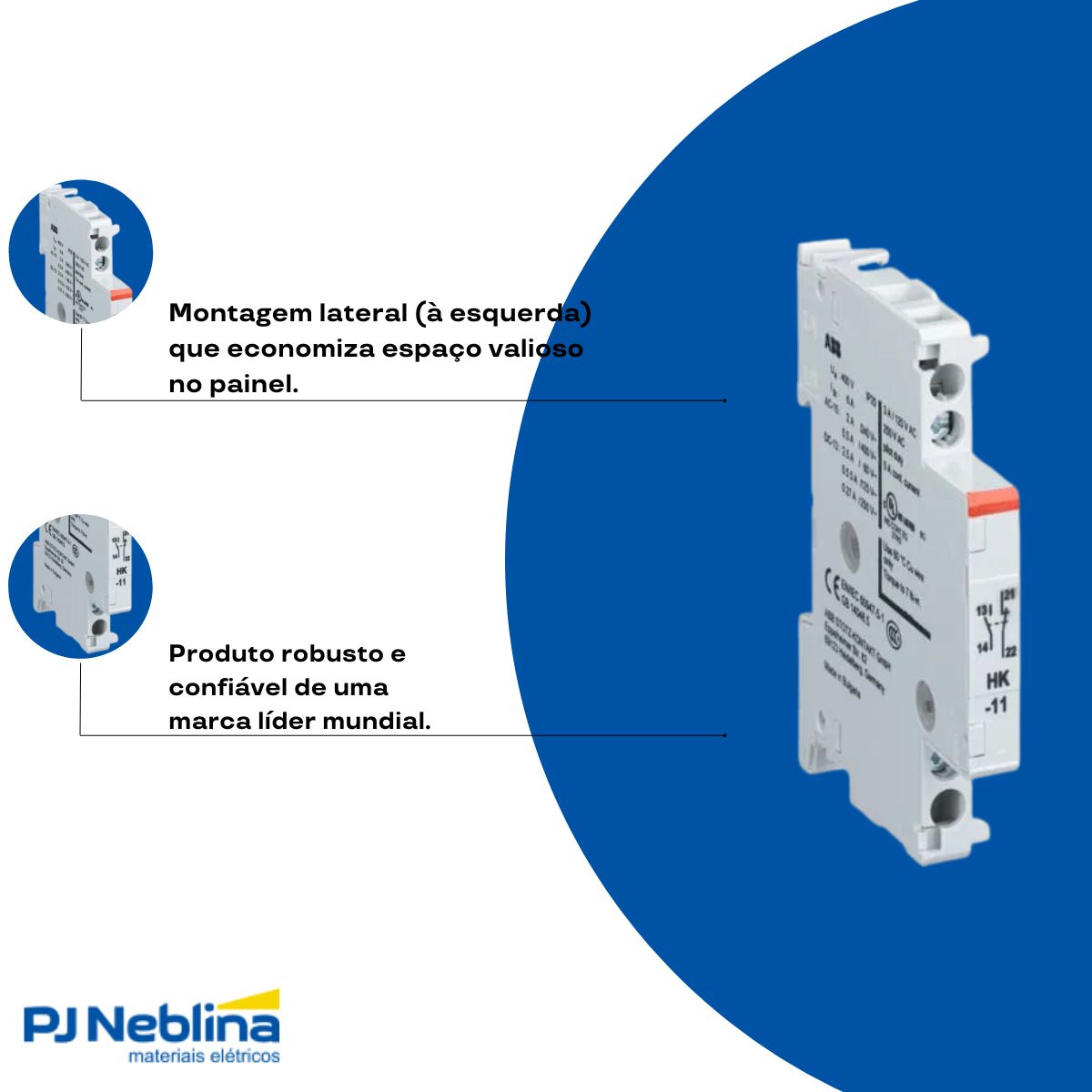 Contato Auxiliar Lateral a Esq 1na+1nf P/ms325 Montagem