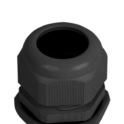 Prensa Cabo Nylon Pg16 Preto Ip67 Curta - Steck