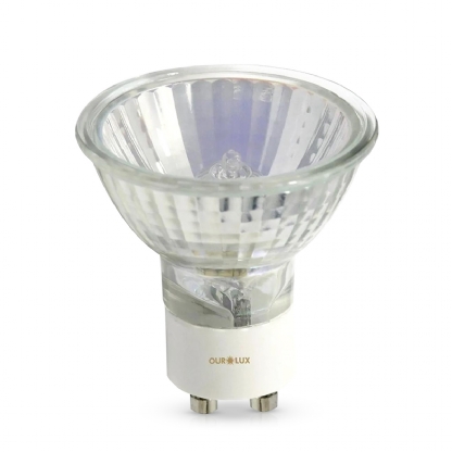 Lâmpada Halógena Dicroica Mr16 50W 127V Gu10 Luz Amarela 40G - Ourolux