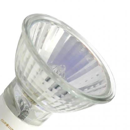 Lâmpada Halógena Dicroica Mr16 50W 127V Gu10 Luz Amarela 40G - Ourolux