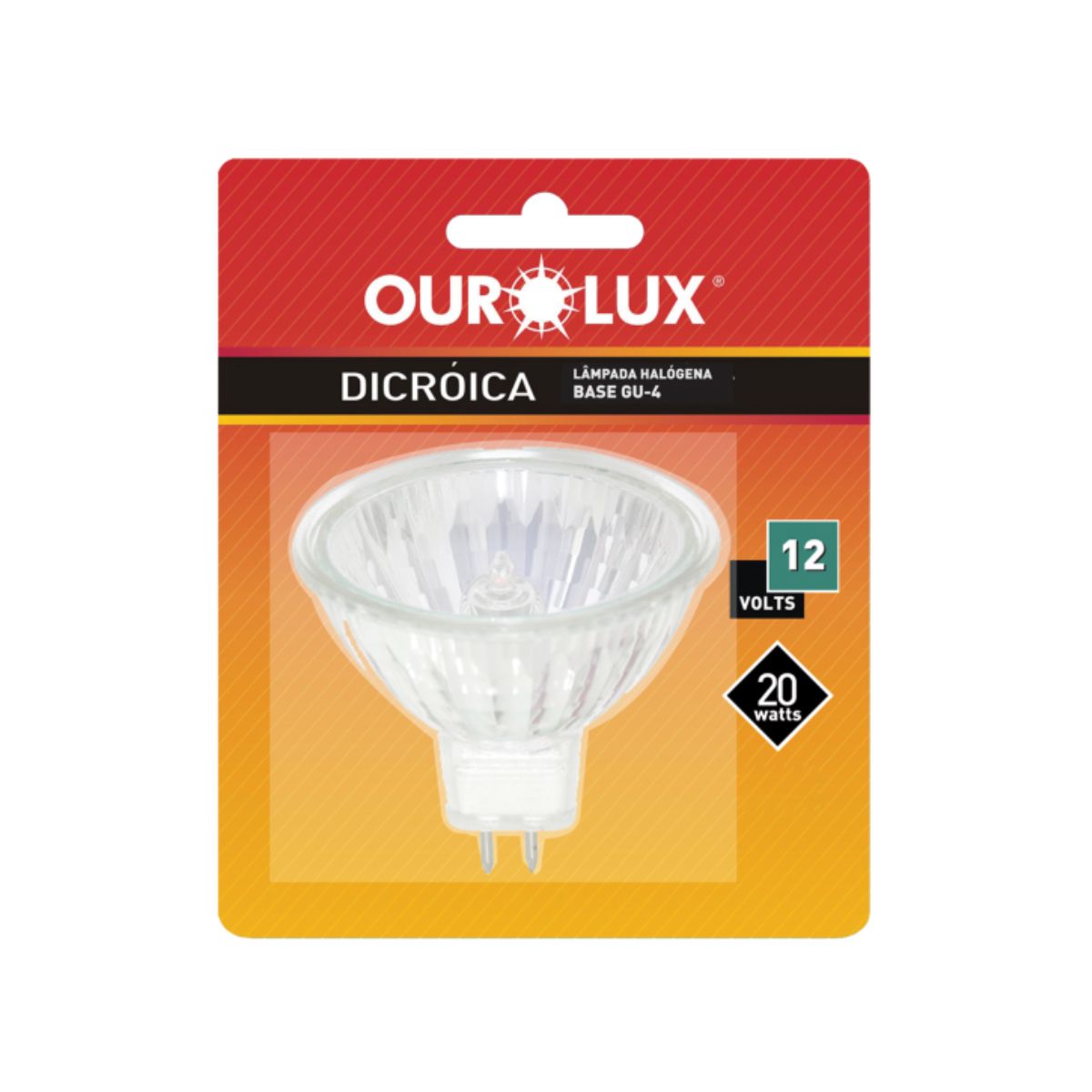 Lâmpada Halogéna Dicróica Mr11 20W 12V Gu4 Luz Amarela - Ourolux