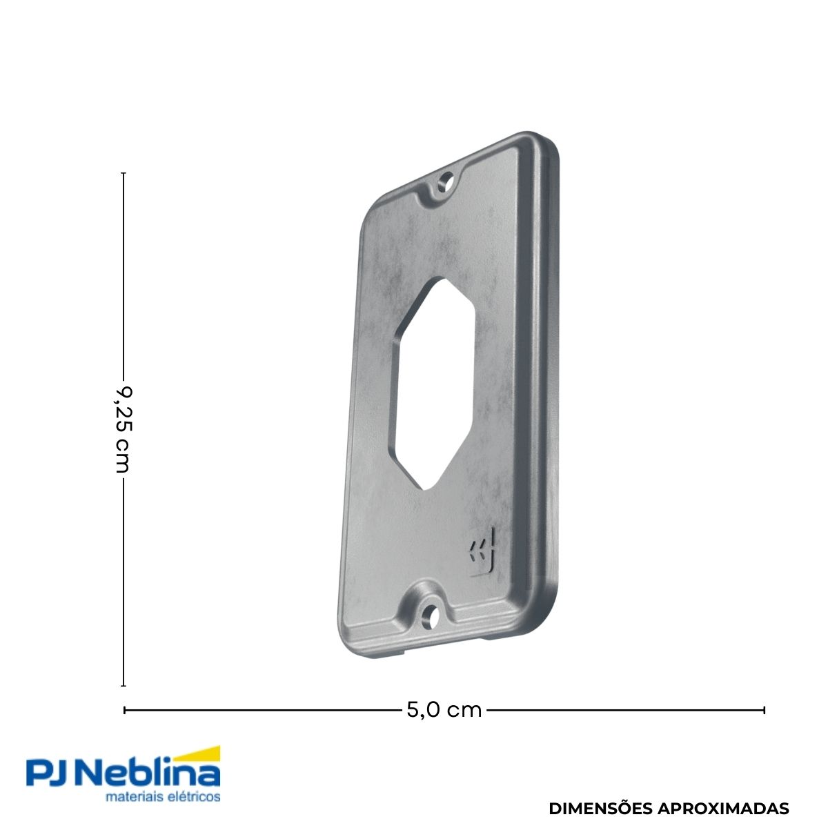 Tampa Condulete 1 Tom Hexagonal Vertical Alumínio 1/2-3/4 S/Pintura S/Vedação - Wetzel