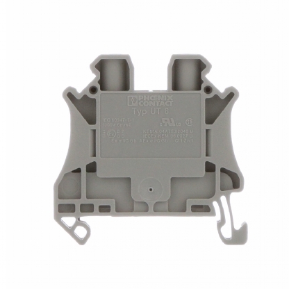Conector Borne Passagem 2 Conexões 6,00mm 1000V Cinza UT 6 - Phoenix