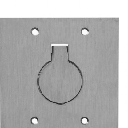 Placa Piso Unha Aço Inox 4X4 Para 1 Tomada Universal - Stamplac