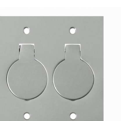 Placa Piso Unha Aço Inox 4X4 Para 2 Tomadas Universal - Stamplac