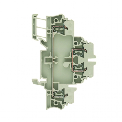 Conector Borne Passagem Duplo 4 Conexões 2,50mm 500V Bege ZDK2.5 - Conexel