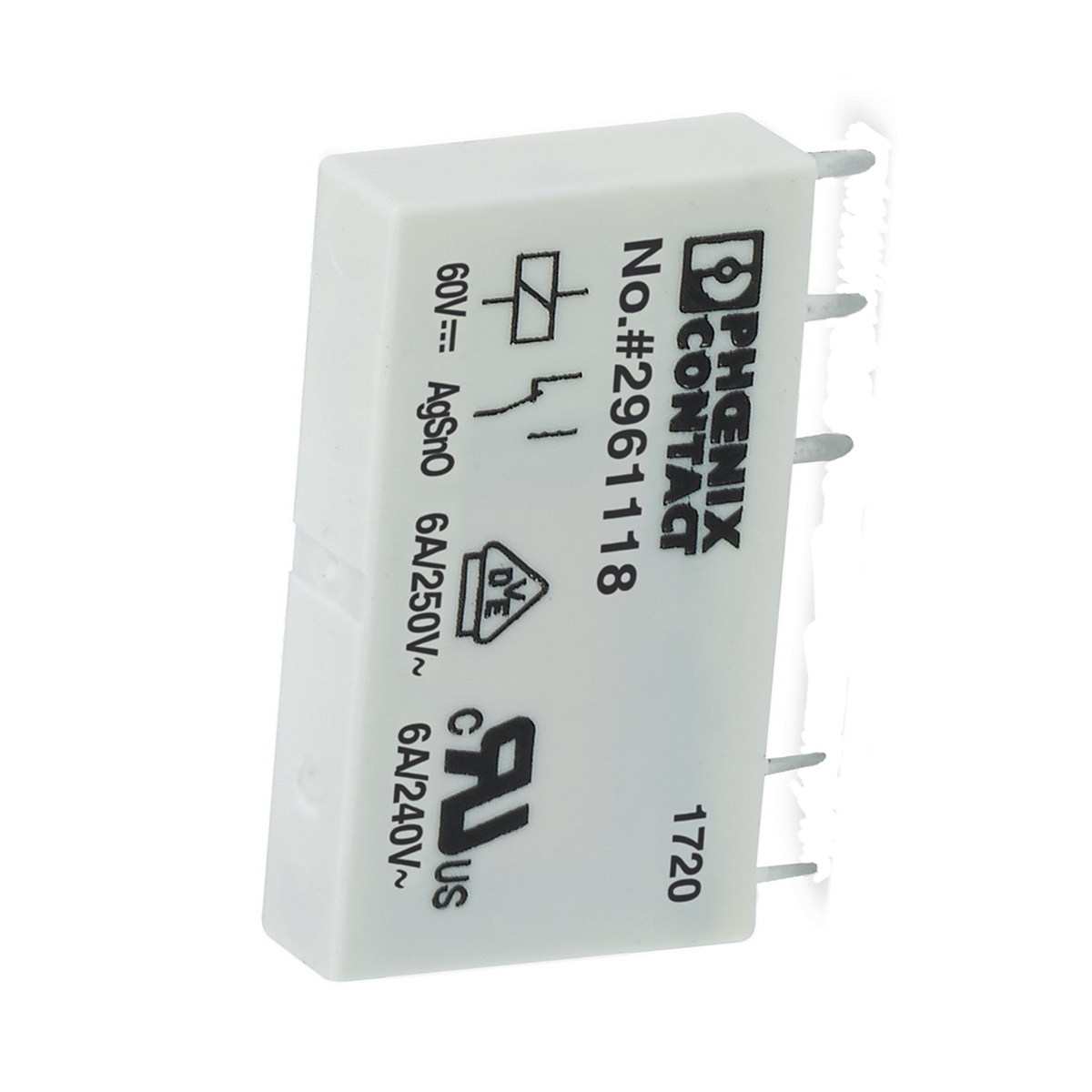 Relé Interface Mini 6A 60Vcc 1 Reversível - Phoenix