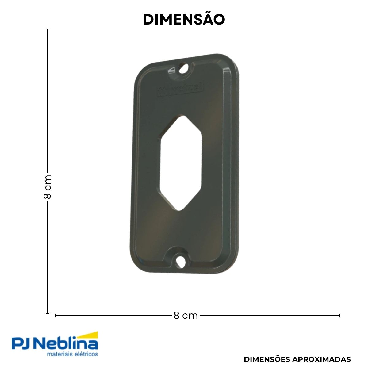 Tampa Condulete 1 Tom Hexagonal Vertical Pvc 1/2-3/4 Cz S/Vedação - Wetzel