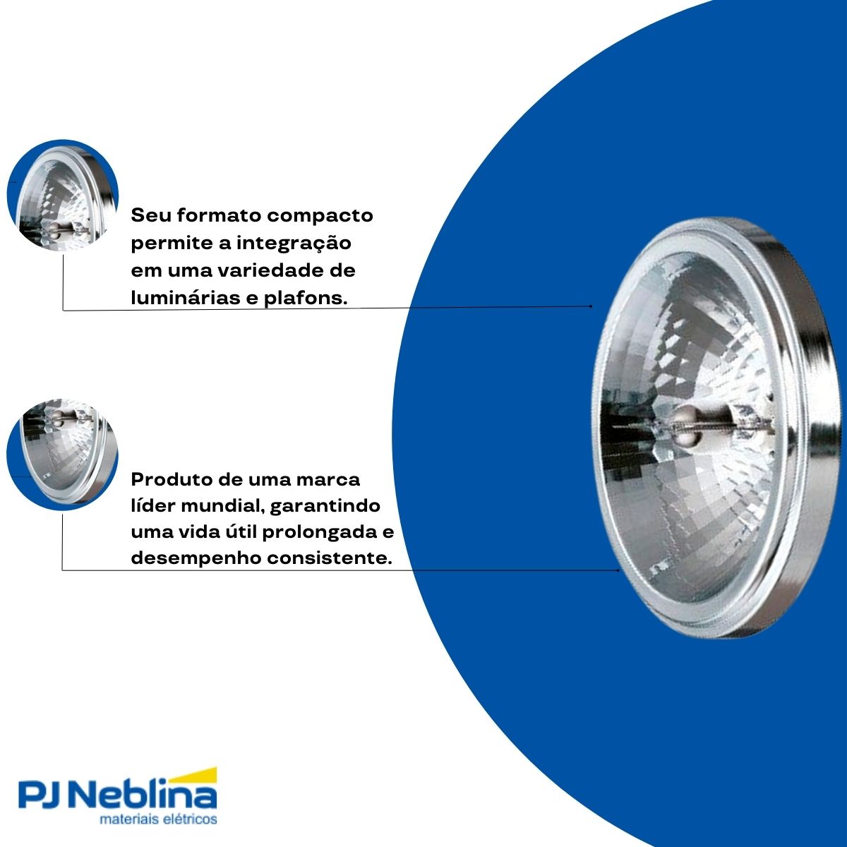 Lâmpada Halogena Ar111 60W 220V Gu10 Luz Amarela 18G - Philips