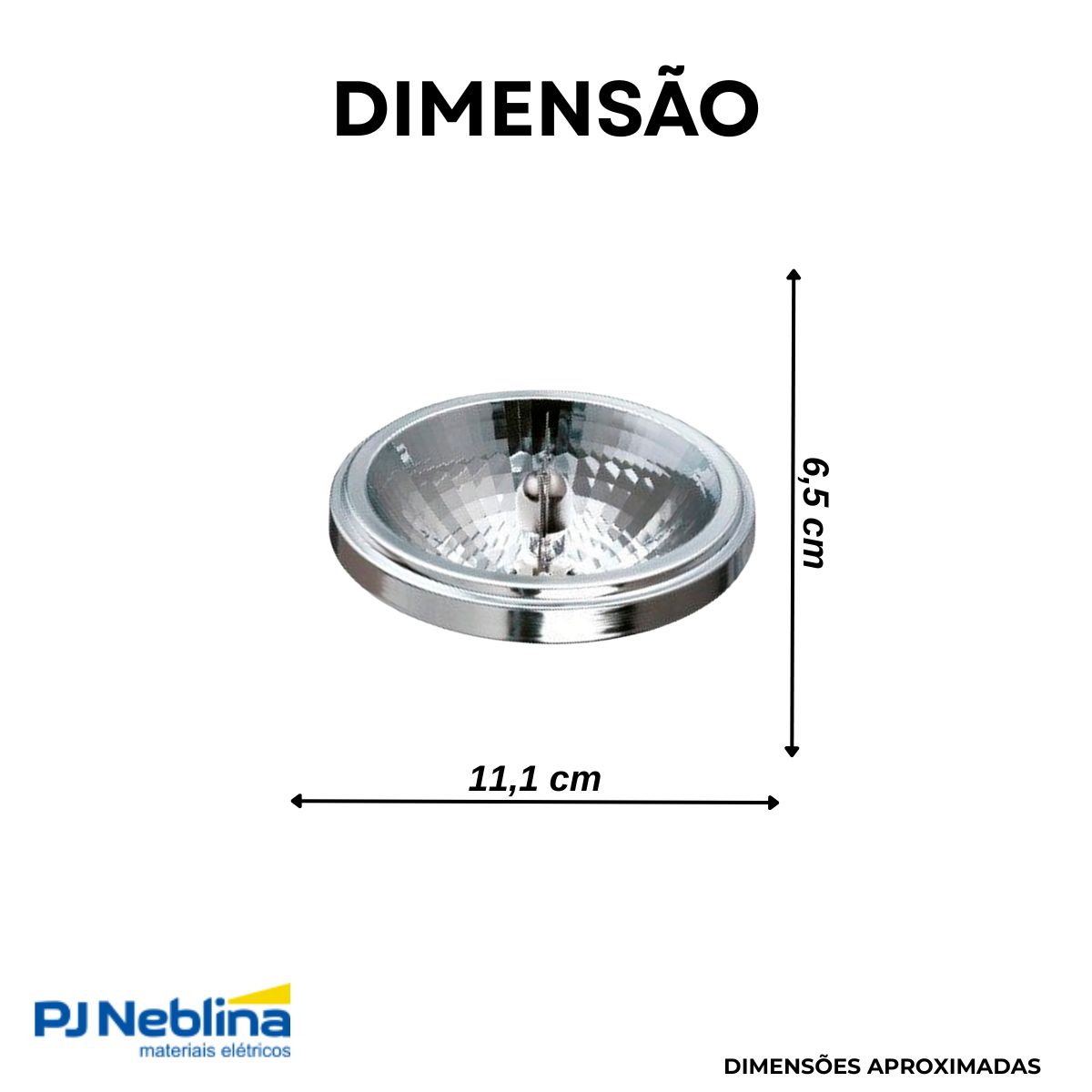 Lâmpada Halogena Ar111 60W 220V Gu10 Luz Amarela 18G - Philips