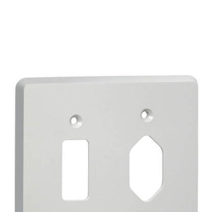 Placa Acabamento 2 Postos (1 Hexagonal) 4X4 Silentoque Cinza - Pial