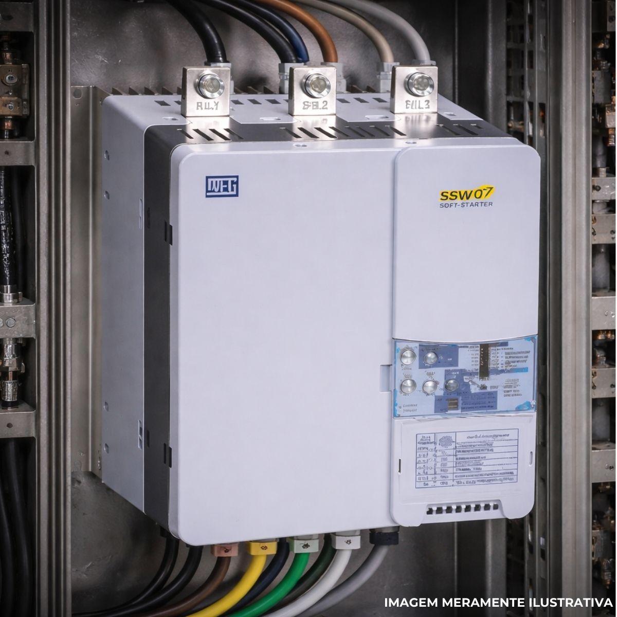 Chave Partida Softstarter Trifásico 200A 94-264V 150Kw Ip00 - Weg
